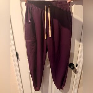 Figs High Waisted Zamora Scrub Pants - Deep Purple